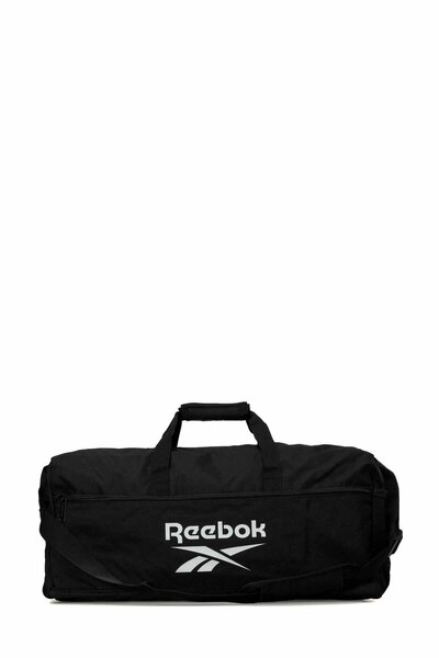 Reebok Unisex Siyah Spor Çantası Ayakkabı Bölmeli Omuz Askılı Fitness Antrenman Çantası 55X25X25CM