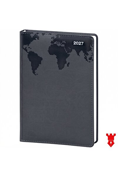KALE PROMOSYON 2027 Dated Agenda 17X24 with World Map Image