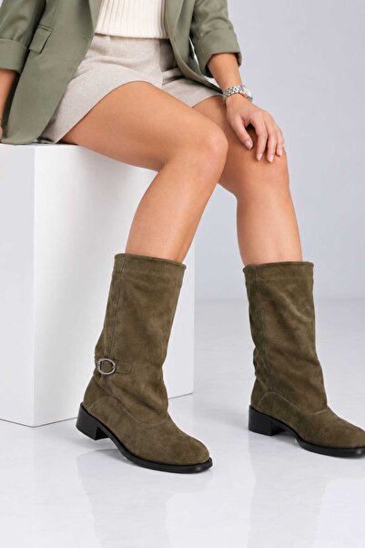 Bestello Laceless, Zipperless Genuine Leather Wide Toe Boots 340-5202 Women's...