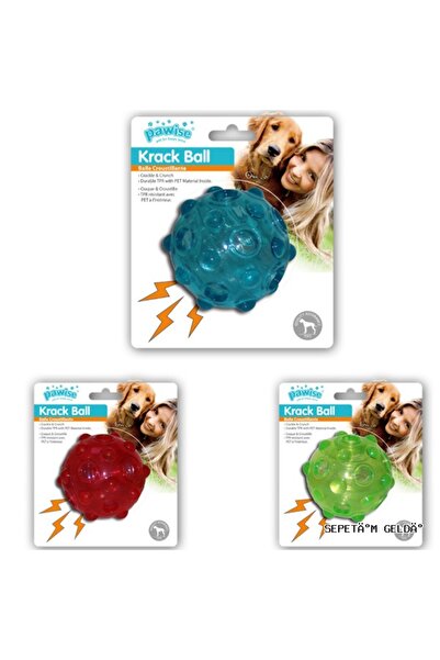 Pawise Spt-Gld Krack Sound Ball Dog Toy (160620) 7.5 cm