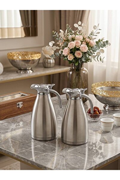Generic Brand طقم ترامس مطفي جميل 2 لتر لجميع المشروبات