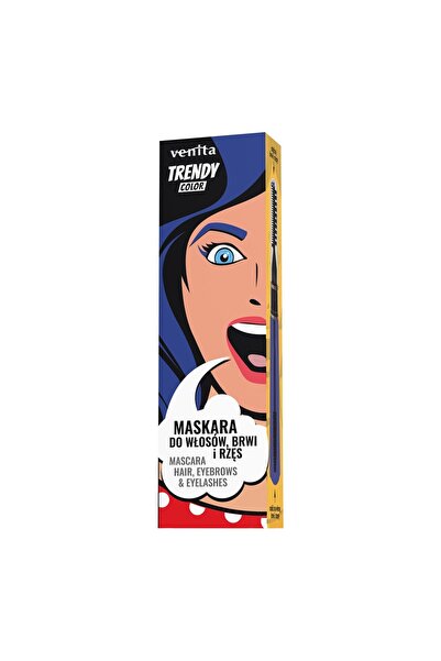 VENİTA Mascara Colorată 3în1, pentru par, gene si sprancene, Cosmic Blue, Tre...