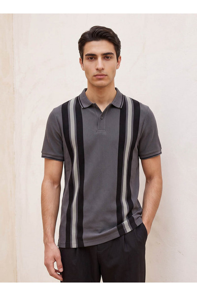 FAV Basics Striped Ottoman Polo T-shirt