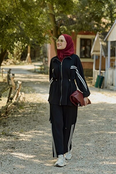 Şule Giyim Sporty Stripe Dty Suit Navy Blue