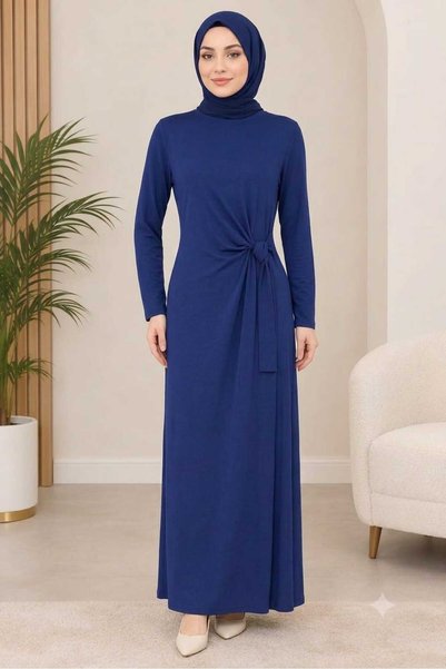 silarose Modal Fabric Tie-Dye Dress with Sleeves