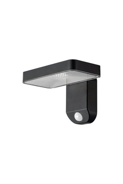 OEM Φωτιστικό Τοίχου Ηλιακό LED Ορθογώνιο 9W Μαύρο με Αισθητήρα Κίνησης - Θερ...