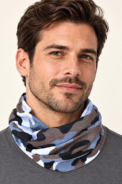 Sacce Scarves&Accessories Unisex Kamuflaj Desenli Çok Amaçlı Buff Boyunluk Esnek Dikişsiz Bandana Bere