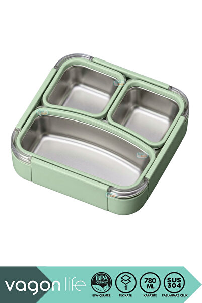 Vagonlife Bento 780ml New Lunchbox Series with Leak-Proof Feature, Single Lay...