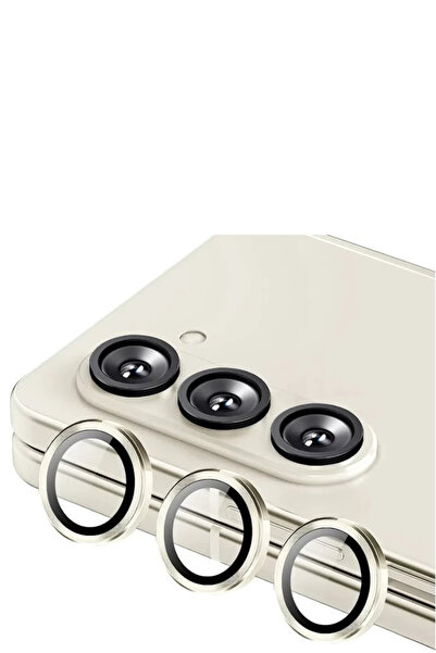 BŞK VİRGO Galaxy Z Fold 5 Valdez Metal Camera Lens - Cream