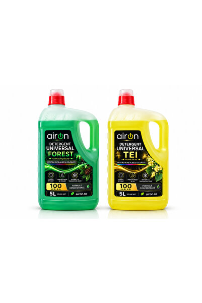 airon.ro Pachet 2x Detergent Lichid Rufe, Forest + Tei, 10L, 200 Spălări, Uni...