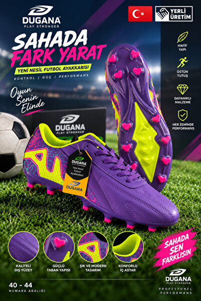 Dugana Erkek Krampon Futbol Ayakkabısı Güçlü Tutuşu Dayanıklı Krampon Tabanlı...