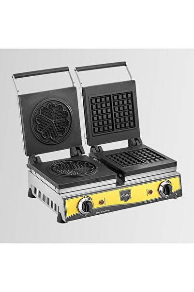 Remta W21 Sanayi Tipi Döküm Çiftli Kare + Çiçek Model (21 çap) Waffle Makinas...