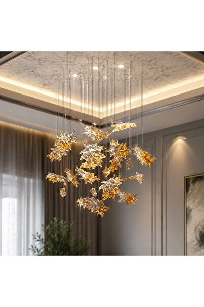 OEMS 60 cm Leaf Chandelier