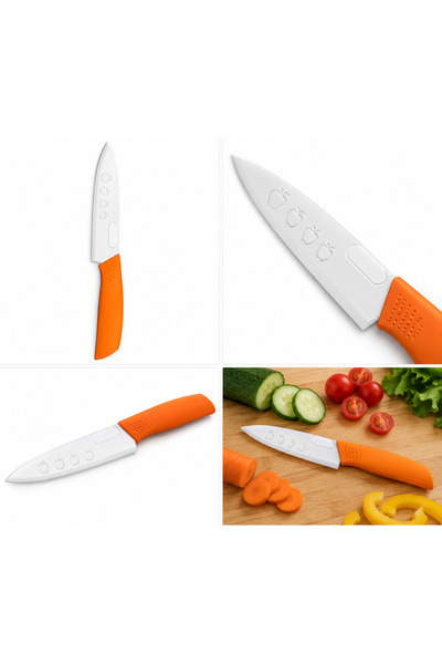 OEM Cuțit ceramic de bucătărie, lungime totală 24 cm, lamă 14 cm, mâner ergon...
