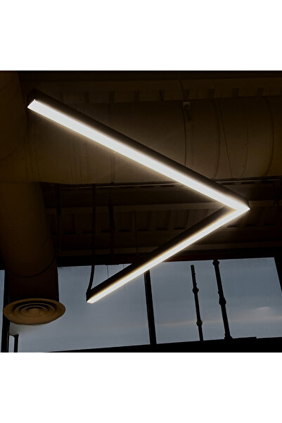 OEMS Led Linear Pendant Lighting in L-Shape Design - Yellow