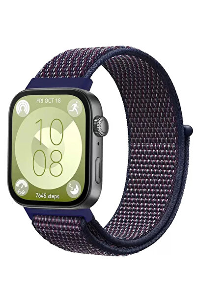 Generic Brand Huawei Fit 4 Mesh Hook and Loop Strap - Blue-White
