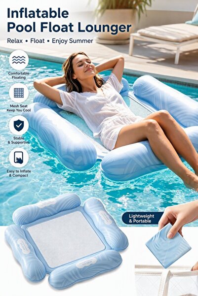 Generic 1 Pc Pvc Mesh Non Tip Inflatable Pool Float Water Hammock Lounge Chai...