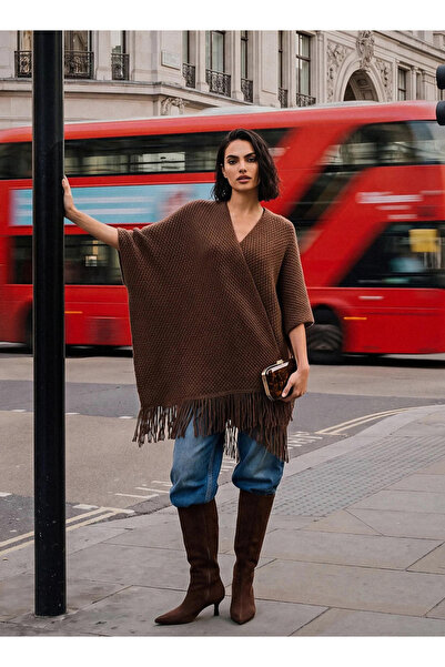 FAV Smart Textured V-neck Poncho