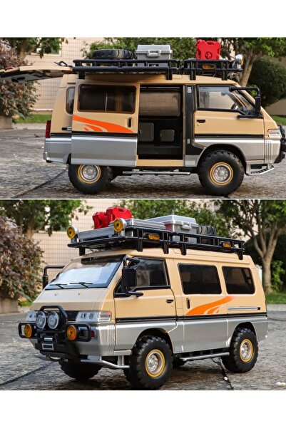 OYUNCAKSAHİLİ Mitsubishi Delica Off Road Van Gezi Karavan Model Araba Oyuncak...