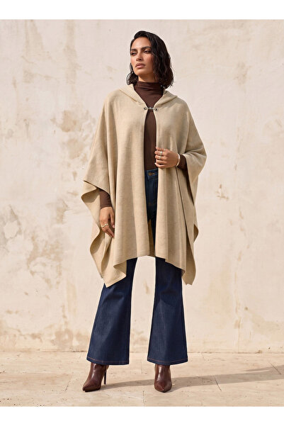 FAV HODDED SOILD PONCHO