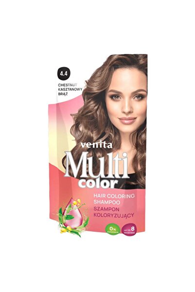 VENİTA Sampon Colorant si Nuantator, Multicolor, Venita, 4.4 Chestnut, 40g