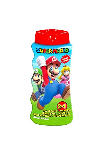 Lorenay Gel de dus si sampon 2 in 1, Super Mario, Copii, 475 ml