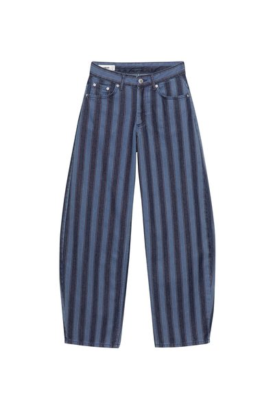 Pull & Bear Çizgili barrel fit jean