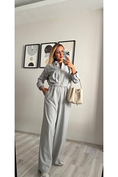İNVİSUS Zippered Bomber Jacket and Pants Set