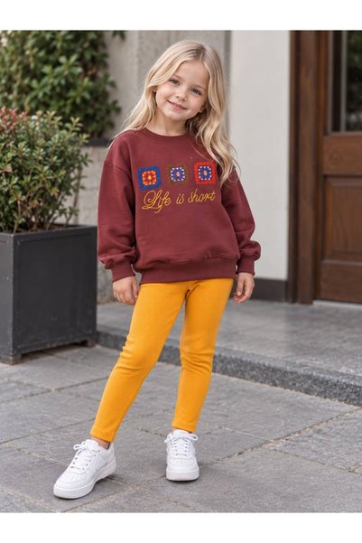 BERFONZO KIDS kız çocuk ikili taytlı takım