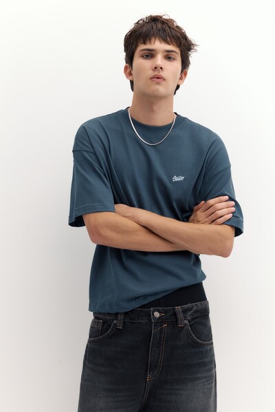 Pull & Bear STWD logolu boxy kesim tişört