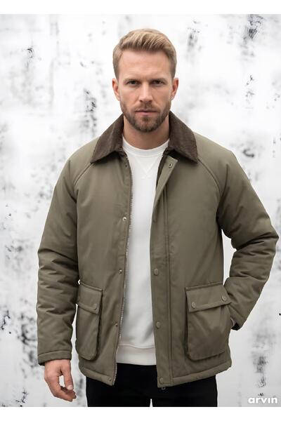 DYNAMO Men's Velvet Collar Smart Casual Coat