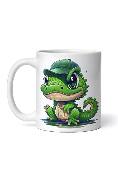 INOVATIX Personalized White Mug, Crocodile Aagamemnon, Inovatix®. 330ml