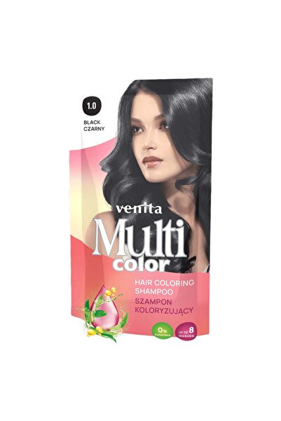 VENİTA Sampon Colorant si Nuantator, Multicolor, Venita, 1.0 Black, 40g