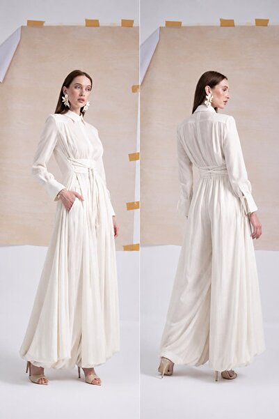 White Corner YKZ1043 KADIN ELBİSE TEK PARÇA