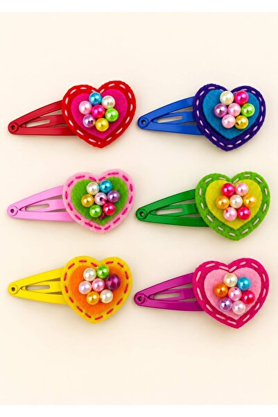 İnDerin Girl's 6-Piece Figured Snap Buckle Set Children's Hair Clips