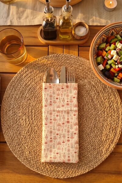 4 Adet Kumaş Kaşıklık-10x23 cm Kapalı Model Kaşıklık