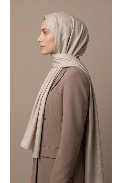 LuvenSara Jacquard Square Monogram Shawl