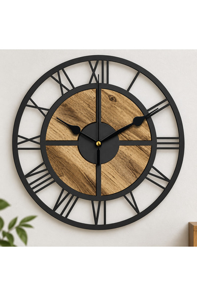 ROKH 35 cm MDF Duvar Saati | Lazer Kesim Dekoratif Saat | Modern Ev Dekoru | ...