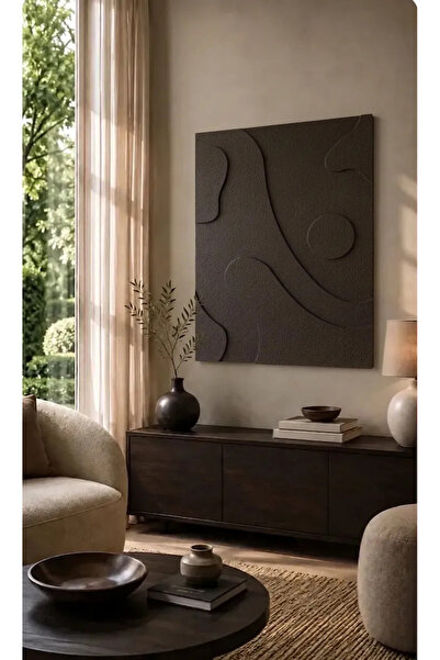Lotus Home&More AVİLA - El Yapımı 3 Boyutlu Dokulu Doğal Taş Alçı Rölyef Tabl...