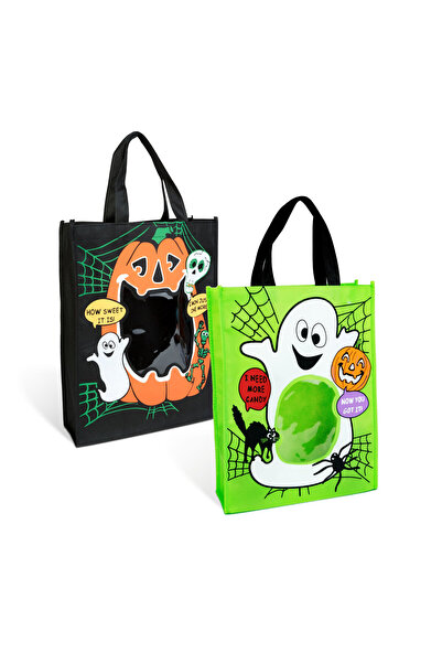 Alista Home Pungă de bomboane de Halloween cu fereastră transparentă, 40 x 30...