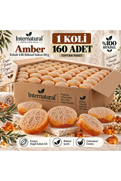 Dermolive Internatural Amber Pumpkin Fiber Herbal Soap 160 Pack (160 X 110 g)