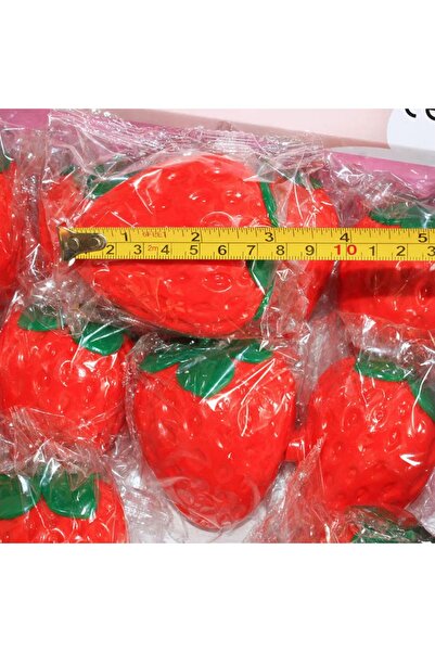 vattara Çilek Squishy Sulu Model Cıvık Ses Çıkartan Çilek Sukuşi Stres Oyuncağı 1 Adet Gönderilecektir