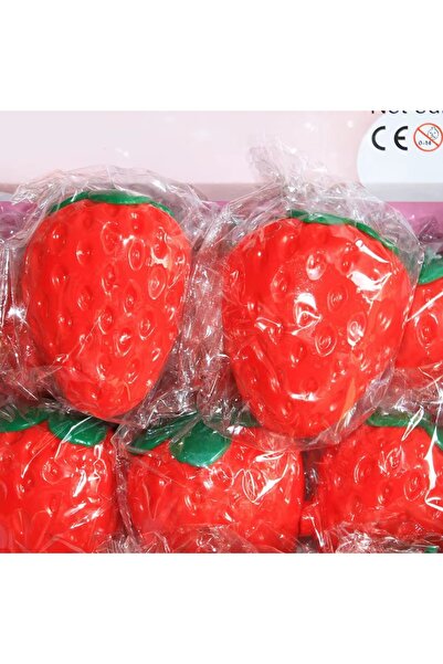 vattara Çilek Squishy Sulu Model Cıvık Ses Çıkartan Çilek Sukuşi Stres Oyuncağı 1 Adet Gönderilecektir