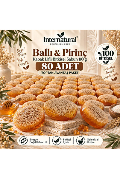 Dermolive Internatural Honey & Rice Pumpkin Fiber Herbal Soap 80 Pack (80 X 1...