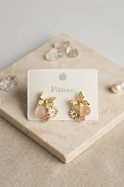 online kapsulavm avm alışveriş Butterfly Model Floral Women's Earrings