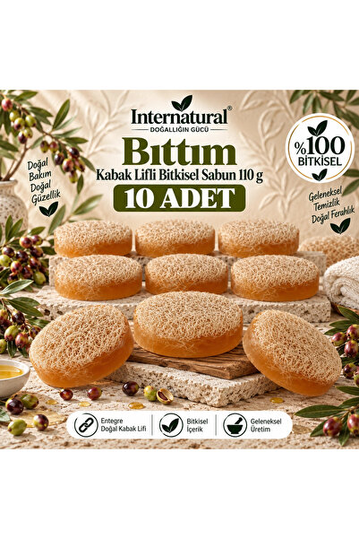 Dermolive Internatural Bıttım Pumpkin Fiber Herbal Soap 10 Pack (10 X 110 g)