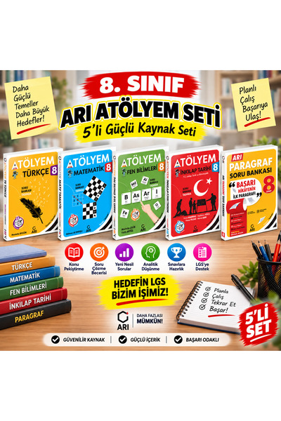 Arı Yayıncılık 📚 8. Sınıf ARI Atölyem 5'li Eğitim Seti