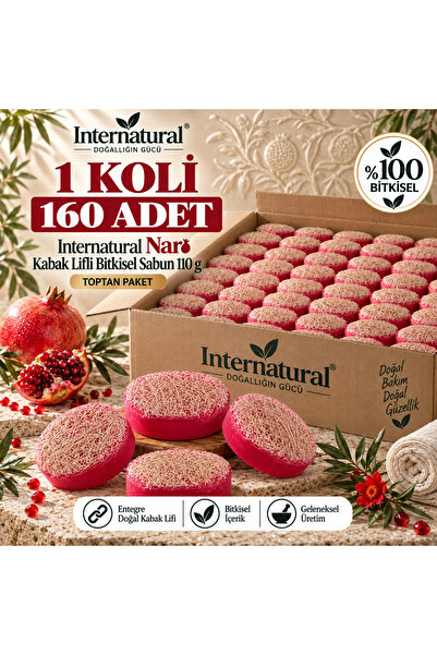 Dermolive Internatural Pomegranate Pumpkin Fiber Herbal Soap 160 Pack (160 X ...