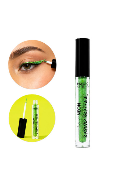 Magic Studio Νέον Υγρή Σκιά Ματιών με Γκλίτερ 32009, 5 ml, πράσινο