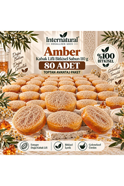 Dermolive Internatural Amber Pumpkin Fiber Herbal Soap 80 Pack (80 X 110 g)